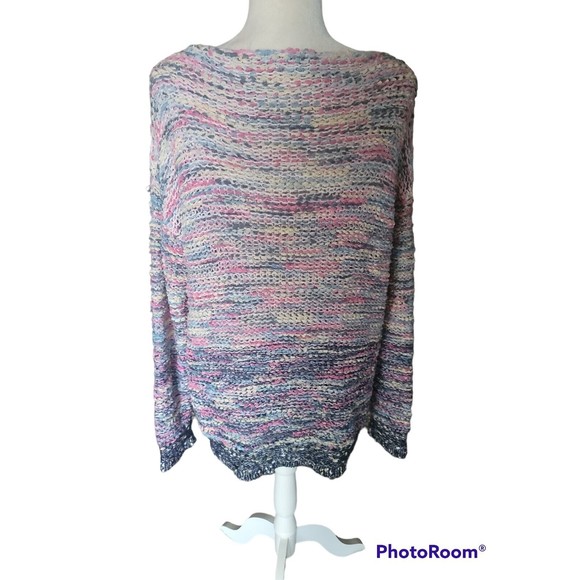 Easel Ombré Obsession textured chunky Knit Sweater multicolor woman's small/med - Picture 2 of 7